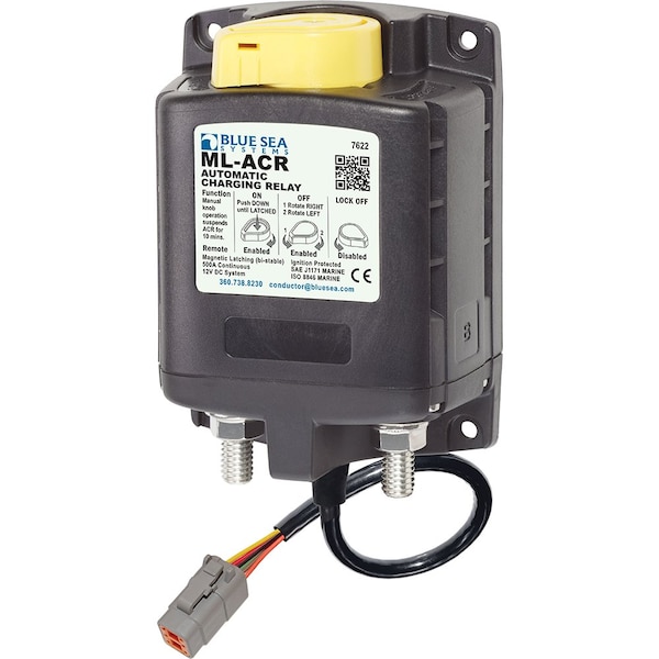 Blue Sea 7622100 ML ACR Charging Relay 12V 500A w/Manual Control &